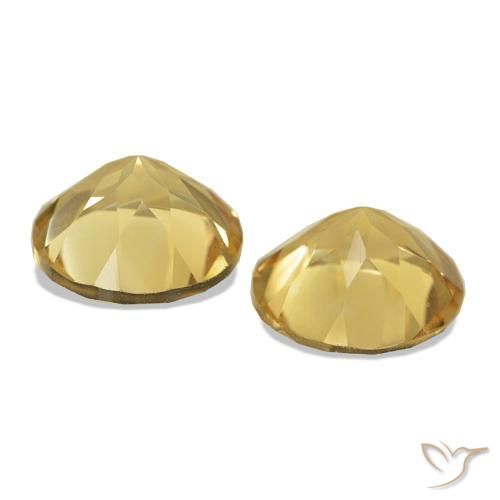 2.33 ct natürliche Hell Gold Citrin-Edelsteine, Rund Schliff, VS