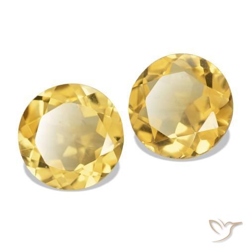 2.29 ct natürliche Hell Gold Citrin-Edelsteine, Rund Schliff, VS