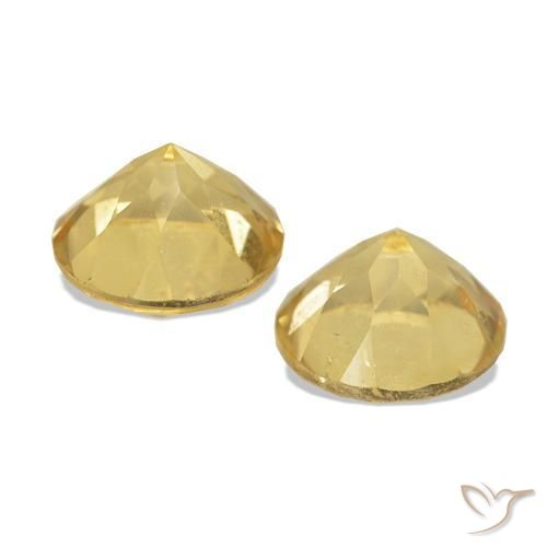 2.41 ct natürliche Hell Gold Citrin-Edelsteine, Rund Schliff, VS