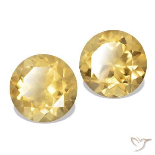 2.66 ct natürliche hellgolden Citrin-Edelsteine, Rund Schliff, VS