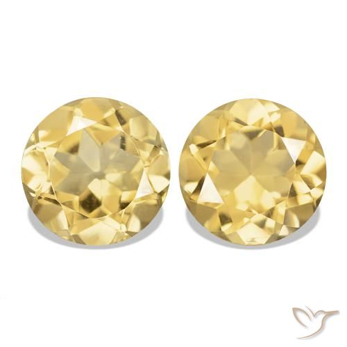 2.46 ct natürliche Golden Citrin-Edelsteine, Rund Schliff, VVS-VS