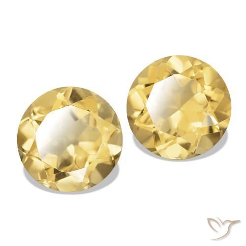 2.46 ct natürliche Golden Citrin-Edelsteine, Rund Schliff, VVS-VS