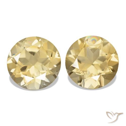 2.32 ct natürliche Golden Citrin-Edelsteine, Rund Schliff, VVS-VS