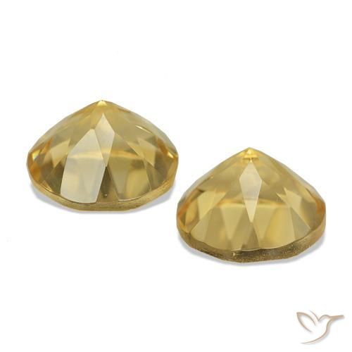 2.50 ct natürliche Golden Citrin-Edelsteine, Rund Schliff, VVS