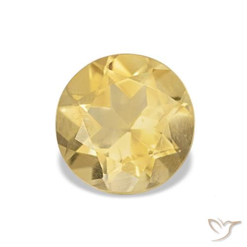 0.97ct Helles Gold-Gelb Citrin, Runden, VS