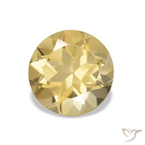 1.12ct helles gold-gelb citrin, rund, VVS