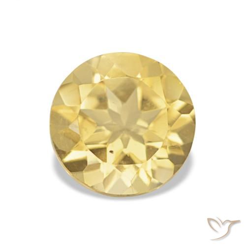 1.10ct hellgelb Citrin, Runden, VVS