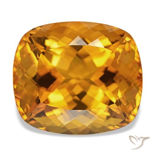24.69ct Dunkelorange-Gold Citrin, Kissen, IF