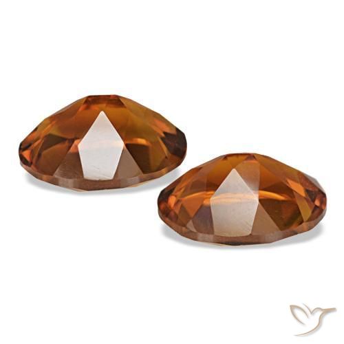3.15 ct natürliche rötlich-orange Citrin-Edelsteine, Oval Schliff, VVS