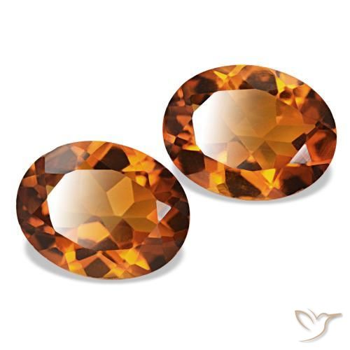 2.92 ct natürliche Mittelorange Citrin-Edelsteine, Oval Schliff, VVS