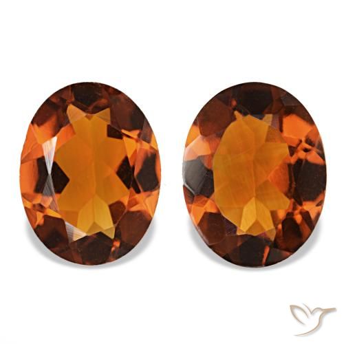 2.83ctw Amber Orange Citrin, Oval, VS