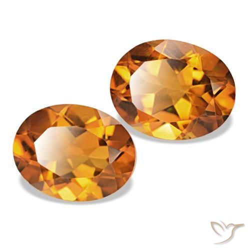 3.37 ct natürliche Mittelorange Citrin-Edelsteine, Oval Schliff, VVS