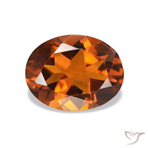 1.66ct Amber Orange Citrin, Oval, VVS