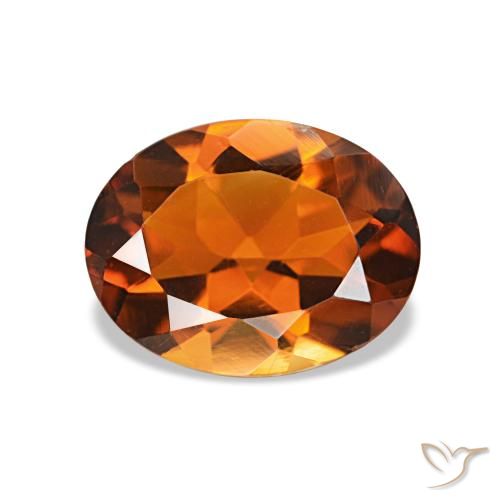 1.50ct Medium Dark-Orange Citrin, Oval, VVS-VS