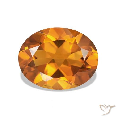 1.83ct orange-braun Citrin, Oval, VVS