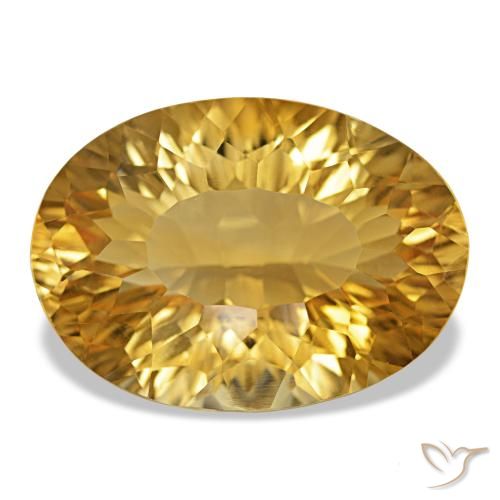 12.48ct Natürlicher gold-orange Citrin, Oval, VVS-VS, Photo A