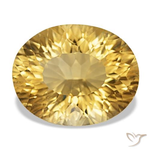 12.05ct gold-orange Citrin Edelsteine, Oval, VS