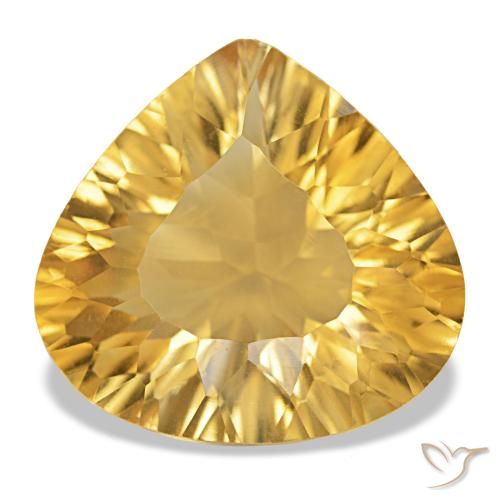 11.94ct Golden Citrin, Birnenform, VS