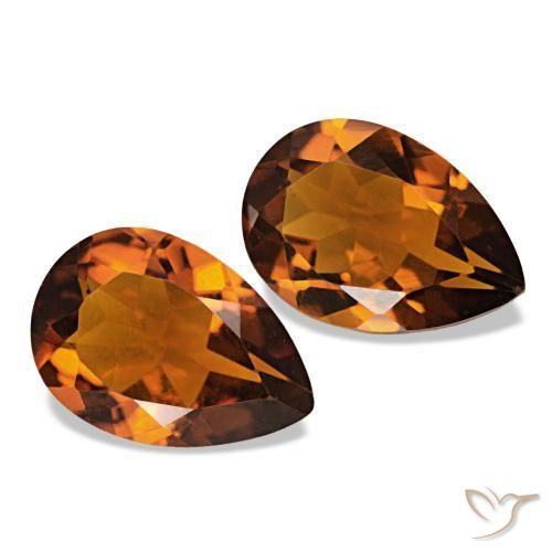 3.05 ct natürliche Medium Dark-Orange Citrin-Edelsteine, Birnenform, VS