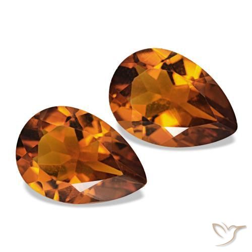 3.48 ct natürliche Erde Orange Citrin-Edelsteine, Birnenform, VVS-VS
