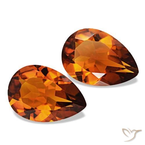 3.14 ct natürliche Mittelorange Citrin-Edelsteine, Birnenform, VVS-VS