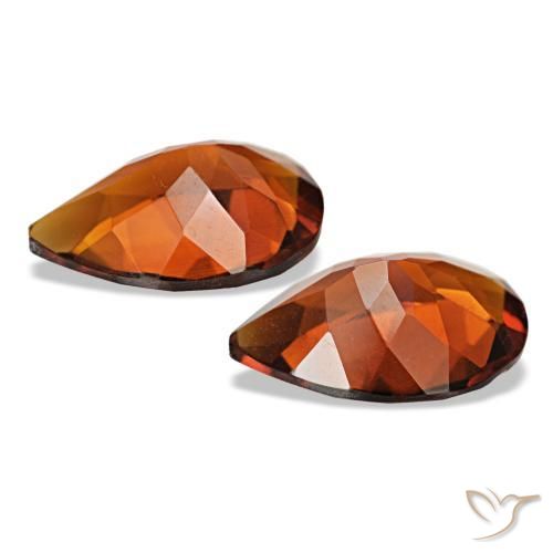 2.81 ct natürliche Deep Orange - Brown Citrin-Edelsteine, Birnenform, VVS-VS