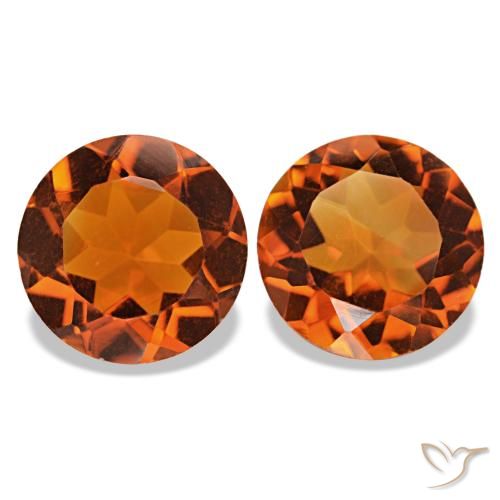 3.13 ct natürliche Feuerorange Citrin-Edelsteine, Rund Schliff, VVS-VS