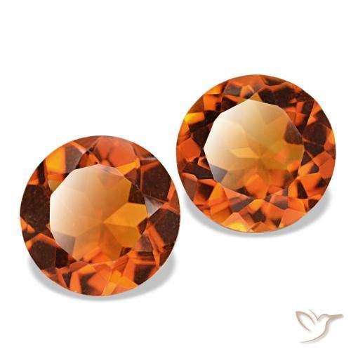 3.13 ct natürliche Feuerorange Citrin-Edelsteine, Rund Schliff, VVS-VS