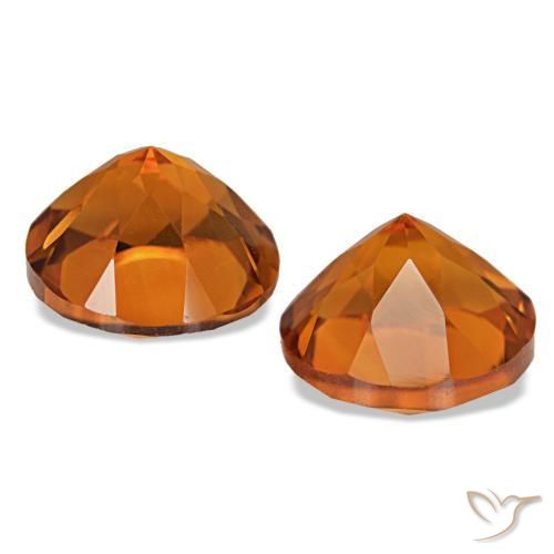 3.71 ct natürliche rötlich-orange Citrin-Edelsteine, Rund Schliff, VS