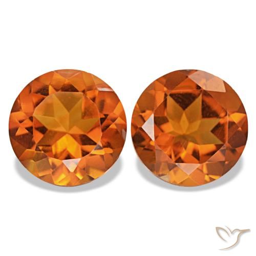3.27 ct natürliche Mittelorange Citrin-Edelsteine, Rund Schliff, VS
