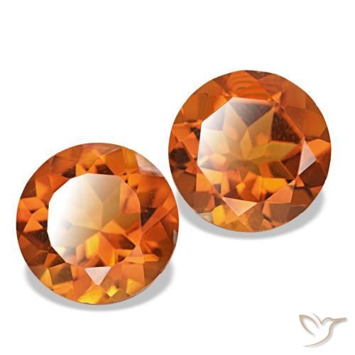3.27 ct natürliche Mittelorange Citrin-Edelsteine, Rund Schliff, VS