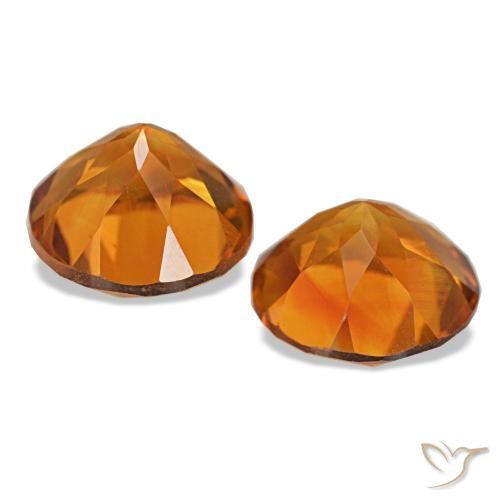 3.49 ct natürliche Mittelorange Citrin-Edelsteine, Rund Schliff, VVS-VS