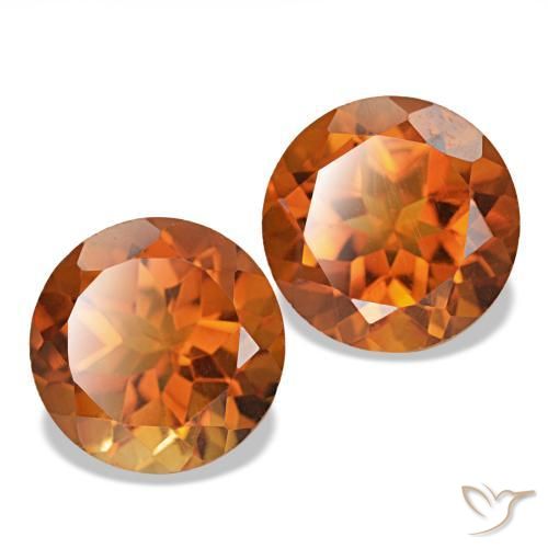 3.82 ct natürliche Feuerorange Citrin-Edelsteine, Rund Schliff, VS