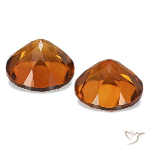 3.82 ct natürliche Feuerorange Citrin-Edelsteine, Rund Schliff, VS