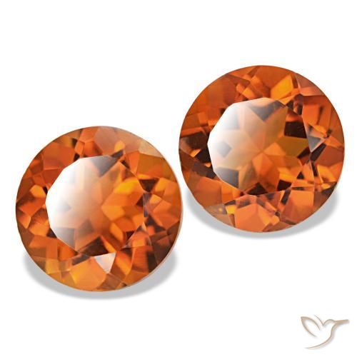 3.96 ct natürliche Feuerorange Citrin-Edelsteine, Rund Schliff, VS
