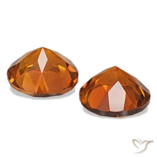 3.28 ct natürliche Medium Dark-Orange Citrin-Edelsteine, Rund Schliff, VVS-VS