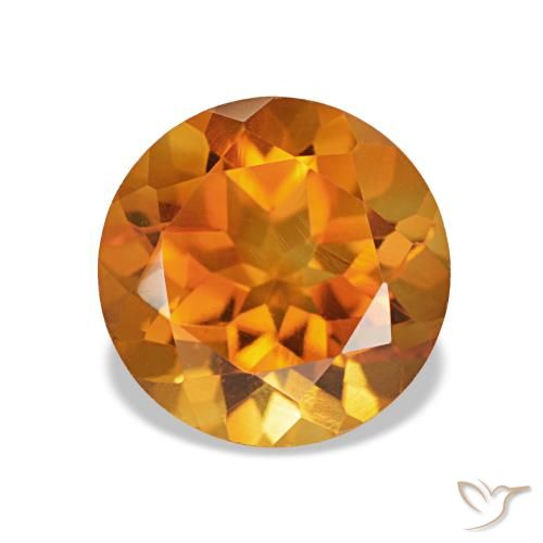 1.90ct orange-braun Citrin, Runden, VVS-VS