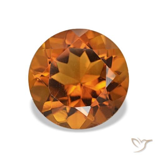 1.90ct rötlich-orange Citrin, Runden, VS