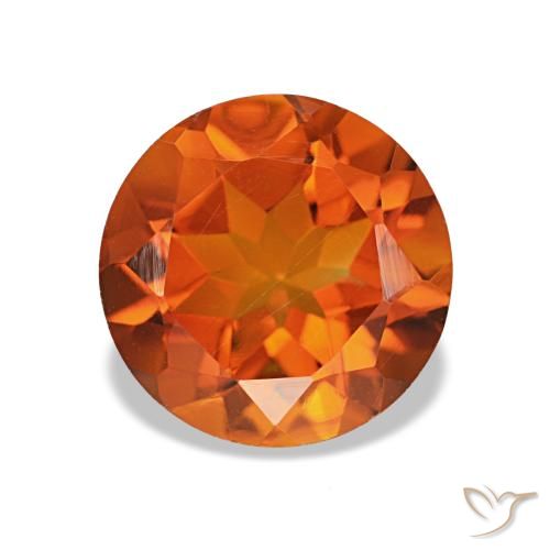 9,17 ctw natürlicher Tiefes Orange Citrin, Rund Schliff, VVS