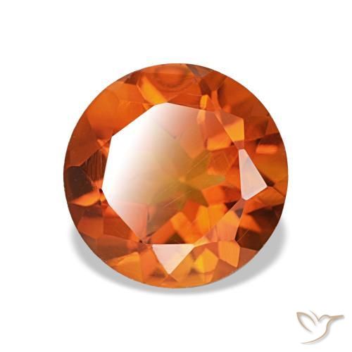 9,17 ctw natürlicher Tiefes Orange Citrin, Rund Schliff, VVS