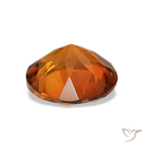 1,57 ctw natürlicher Tiefes Orange Citrin, Rundschliff, VS