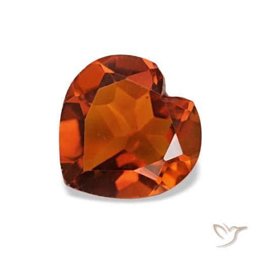 1.00ct Feuerorange Citrin, Herz, VS
