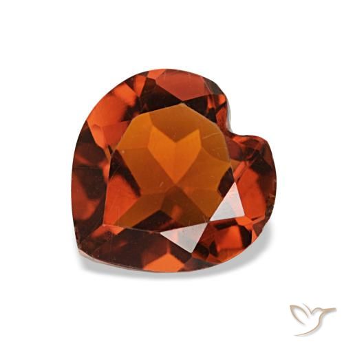 0.96ct Dunkelorange Citrin Edelsteine, Herz, VS-SI