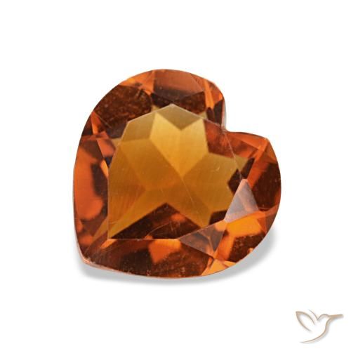 0.92ct tiefes orange citrin, herz, VVS-VS