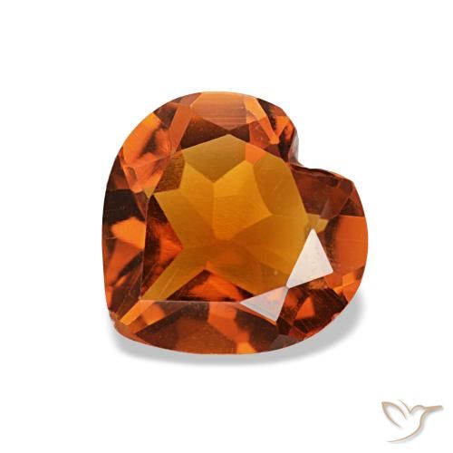 0.93ct tieforange Citrin, Herz, VS
