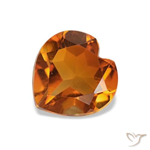 1.10ct mittelorange citrin, herz, VVS