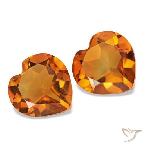2.11 ct natürliche Mittelorange Citrin-Edelsteine, Herzform, VVS