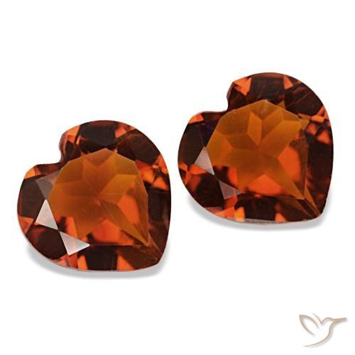 1.88 ct natürliche Amber Orange Citrin-Edelsteine, Herzform, VS