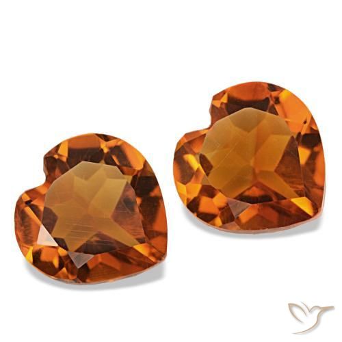 2,14 ct natürliche Mittelorange Citrin-Edelsteine, Herzform, VS