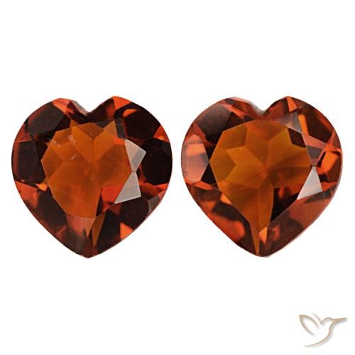 1.93 ct natürliche tiefrötlich-orange Citrin-Edelsteine, Herzform, VVS